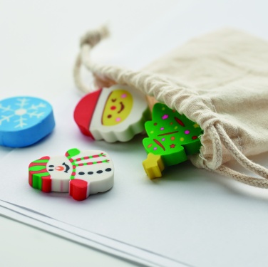 Logo trade meene pilt: Komplektis 4 jõuluteemalist kustukummi